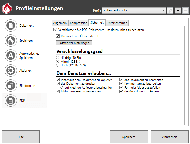 PDF verschlüsseln mit PDF Creator