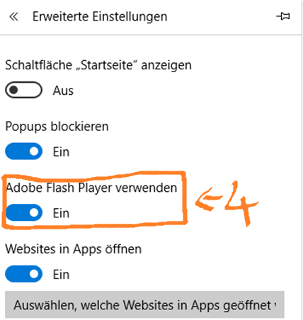 Anleitung zur Deaktivierung von Adobe Flash Player in Edge