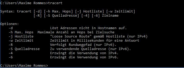 tracert funktionen