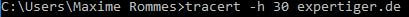 tracert website