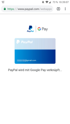 Google Pay -PayPal einrichten - Google Pay verknüpft sich mit PayPal