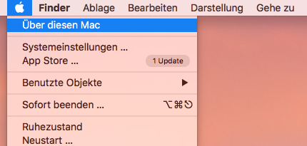 Über diesen Mac auswählen