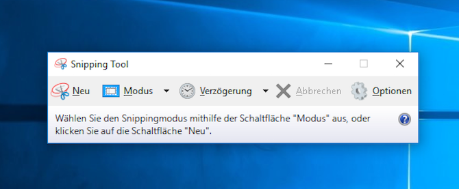 der einfachste Weg um Screenshots in Windows 10 z uerstellen: das Snipping Tool