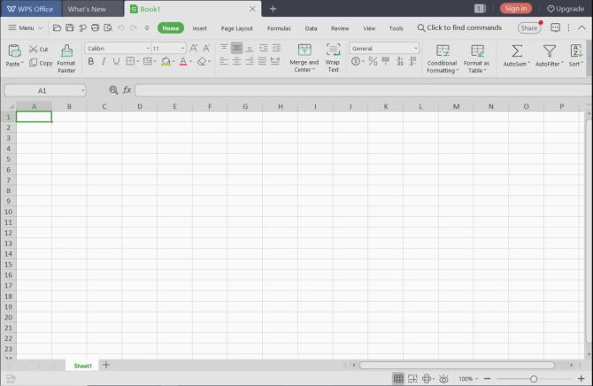 Benutzeroberfläche WPS Office